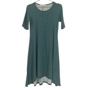 Paisley Raye NWOT green striped dress Medium